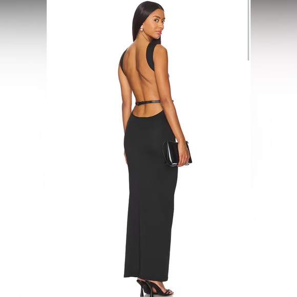 *NWT Revolve Superdown Trista Maxi Dress in Black Size Large - Picture 1 of 5